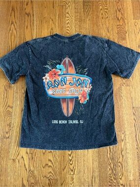 New Ron Jon Surf Shop Large Black Shirt Top Tee Long Beach Island, NJ New Jersey